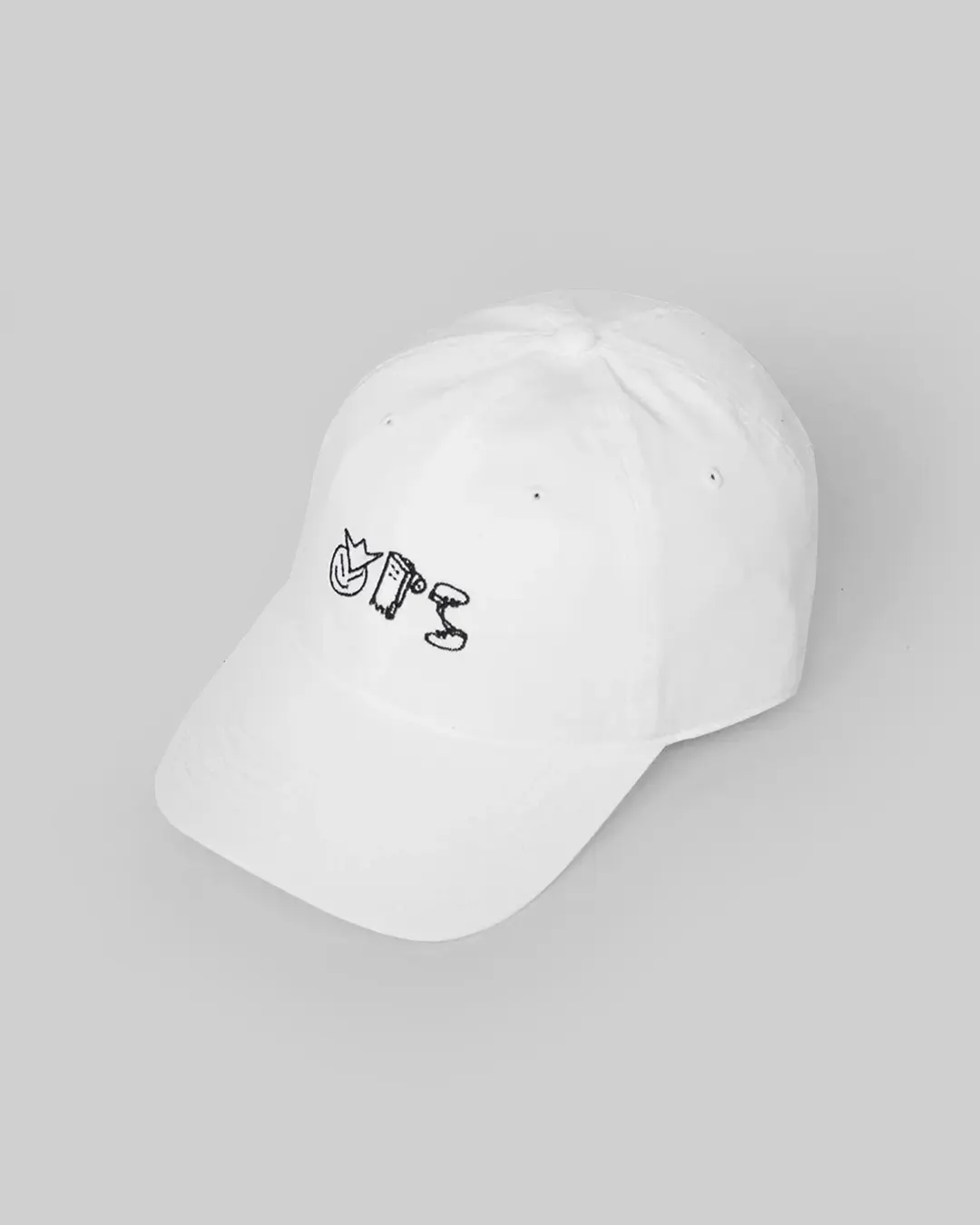 gorra polo blanca diseño lovr x ops colaboración